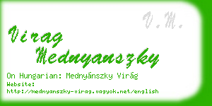 virag mednyanszky business card